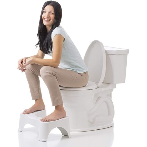 Plastic Toilet Step Stool - Squatty Potty Bathroom Foot Stool - Squat Footstool For Western Toilet