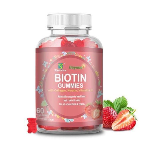 Biotin Gummies With Collagen Keratin Vitamin C - 60 Gummies Biotin Gummies with Keratin Collagen Peptides - Advanced Supplement for Hair Growth Treatment for Men Women