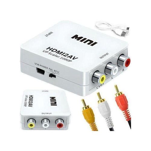 HDMI To RCA - Full HD 1080p Converter Adapter - White