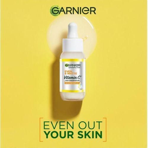 Garnier Even Matte Vitamin C Brightening Booster Face Serum with Niaciniamide Salicylic Acid to Correct Dark Spots - 30ml