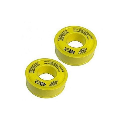PTFE Thread Sealing Tape - Yellow, 12mm x 10m, Durable for Gas & Water Connections
