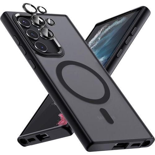 Translucent Matte For Samsung Galaxy S23 Ultra Case Compatible With MagSafe Slim Thin Magnetic Cover With Extra Camera Lens Protector