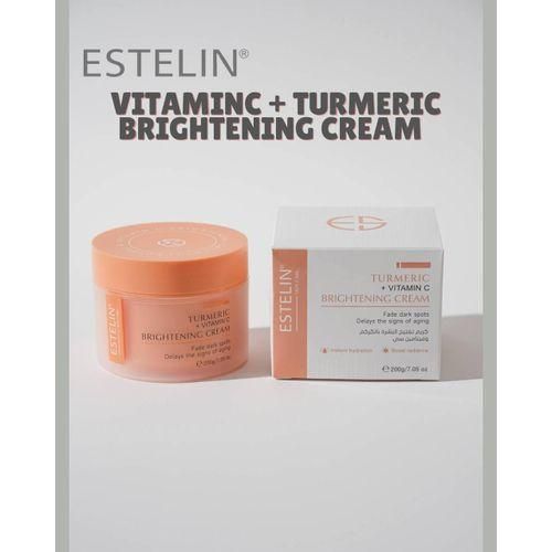Vitamin C Turmeric Brightening Face Cream Fade Dark Spots Even Skin Tone Anti-Aging