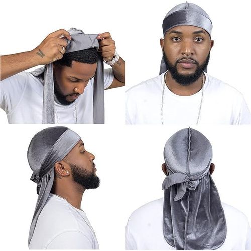 Setting Style Standards with our Grey Velvet Durag