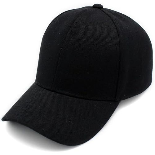Black Baseball Cap Adjustable Unisex Sports Hat Breathable Cotton Sun Cap for Men Women Outdoor Casual Wear