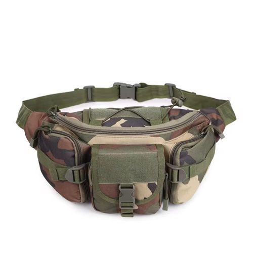 Tactical Outdoor Fishing Waist Bag Multifunctional Cycling Camping Hiking Men Waist Bag - Jungle Camouflage