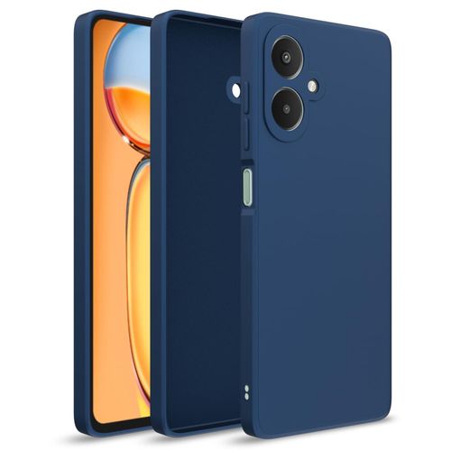 Soft Silicone Back Cover for Xiaomi Redmi 13C - Blue anti-fingerprint anti-scratch durable silicone case