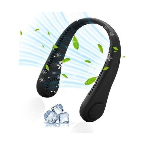 Leaf Less Neck Hanging Small Fan USB Charging Outdoor Portable Portable Sports Neck Hanging Fan