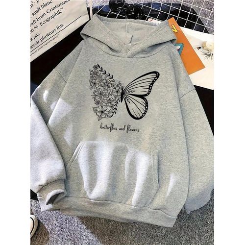 Butterfly & Floral Art Hoodie