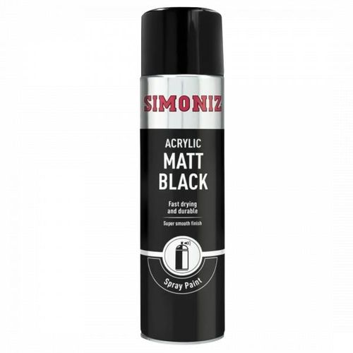 Acrylic Matt Black Spray Paint 500ml