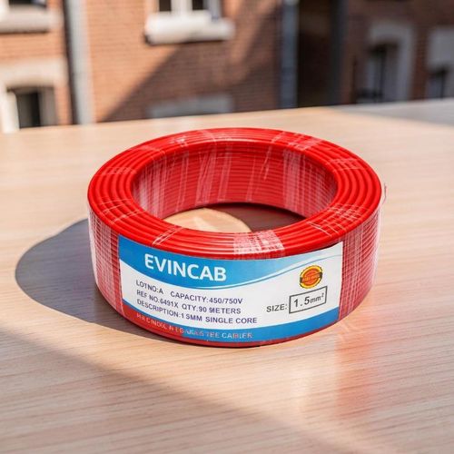 Premium Red 2.5mm Single Core Solid Copper Wire Heat Resistant Indoor Wiring Cable