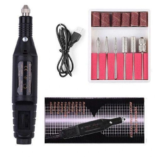 1 Set Professional Electric Nail Drill Machine Manicure Machine Pedicure Drill Set Ceramic Nail File Nail Drill Equipment Tools Nail Art Nail Tools 6 Bits Drill Personal Care