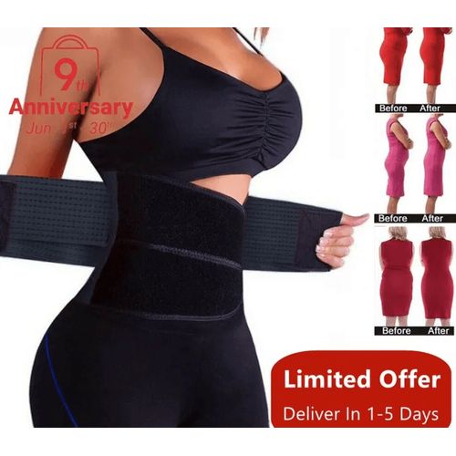 Waist Trainer Slimming Belt Slim Body Shaper Corset Trimmer Sport Gym Fat Burner Elastic Shapewear Women Ladies Tummy Belly Slim Belt Band Body