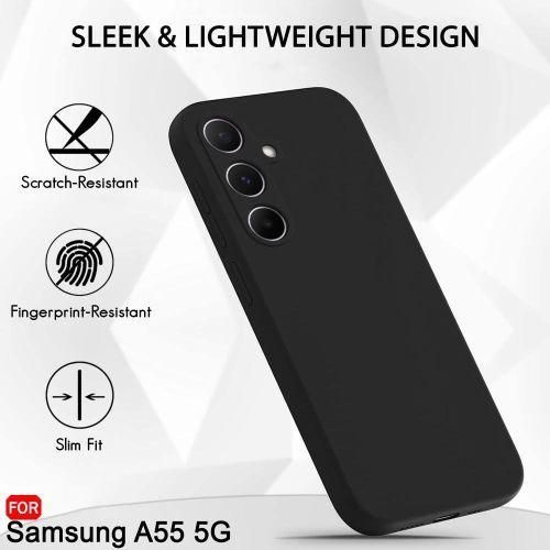Genuine Liquid Silicone Back Cover Case for Samsung Galaxy A55 5G