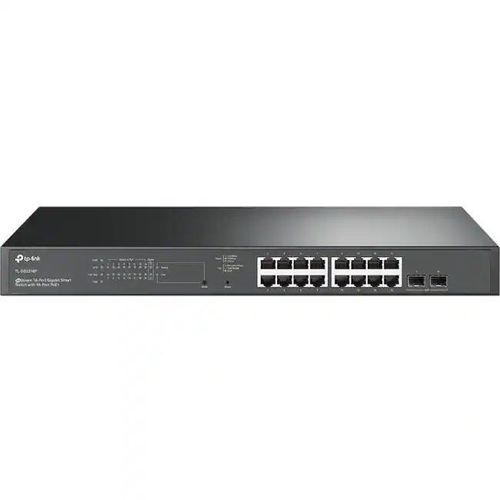 JetStream 18-Port Gigabit Smart Switch Rackmount with 16-Port PoE+(150W) & 2 Gigabit SFP Slots TL-SG2218P