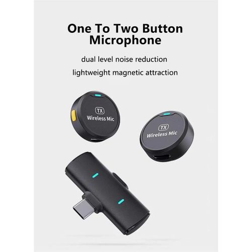 TX Type -C wireless microphone button magnetic microphone with large capacity long endurance professional wireless microphone