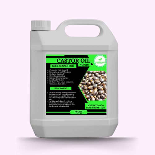 Virgin Castor Oil - 1l,Whole Sale Price,Promotes Growth,Deep Moisturization,Eliminates Stretchmarks