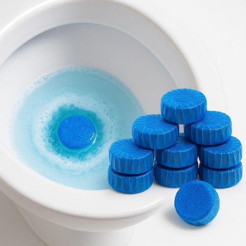 30 pieces - Automatic Flush Toilet Bowl Cleaner Bathroom Toilet Tank Cleaner, Powerful Cleaning Ball Long-Lasting Blue Deep Clean Bubbles Cleaner Tablets, Bathroom Fresh Air and No Pungent