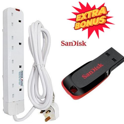 4 Way power extension cable+Free 16GB Flash Disk