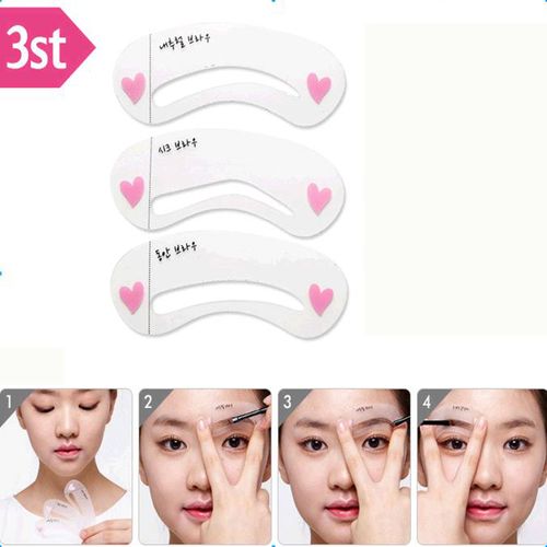 Eyebrow Shaper Stencil Reusable Shaper Kit 3 PCS