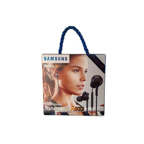 Samsung Galaxy S8/S9/S10+ Earphones with Mic, AKG-Tuned Audio, and Tangle-Free Fabric Cable – Titanium Grey