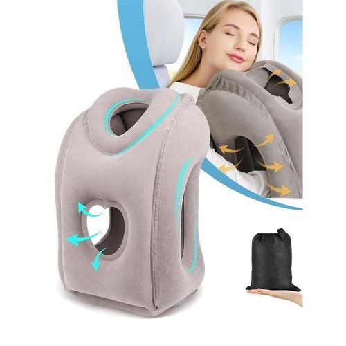 New Pattern Iatable Travel Portable Chin Neck for Airplane Car Bus Train Office Nap Rest Support