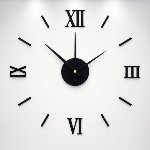 Roman Acrylic 3D Wall Clock Silent DIY Sticker Clock Living Room Bedroom Hotel Decoration 16 Inch