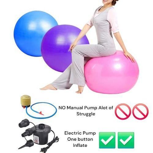 Yoga Ball with Electric Pump Anti-Burst Fitness Gym Ball