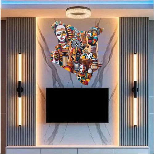 “From Nairobi to Timbuktu, in Form and Flourish: Culturally Embedded Wall Decor/Wall Art/Wall Paper/Wall Sticker/Portrait -- Africa & Kenya Filled with Time-Honoured Artistry.” Comes mounted on forex board of your desired size.