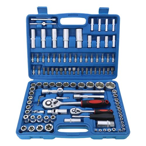 108 Pcs Socket Set With Portable Plastic Box Wrench Socket Set