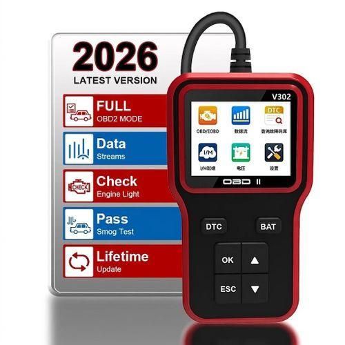 New Veraion CAR OBD2 Scanner Diagnostic Tool Code Reader, Car Voltage Tester Engine Fault Code Scanner, Charging Tester Diagnostic Tool V302