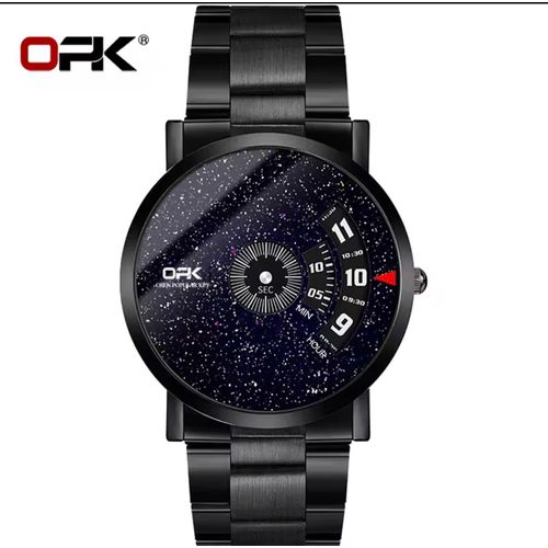 OPK Luxury Men’s Stainless Steel Watch – Battery Powered, Water Resistant & Stylish