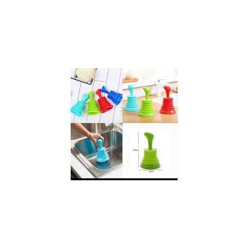 Mini Silicone Sink Plunge Pump - Heavy-Duty Accordion Drain Unblocker & Pipeline Clog Remover for Kitchen Sinks, Washbasins, and Showers