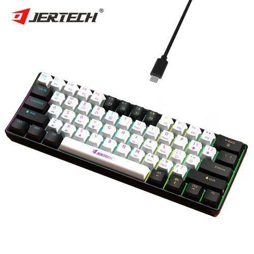 JERTECH JK540 Wired Keyboard Chrome 11-colour RGB Mixed Colors Matching Ergonomic 61 36 Keys Mechanical Gaming Keyboard