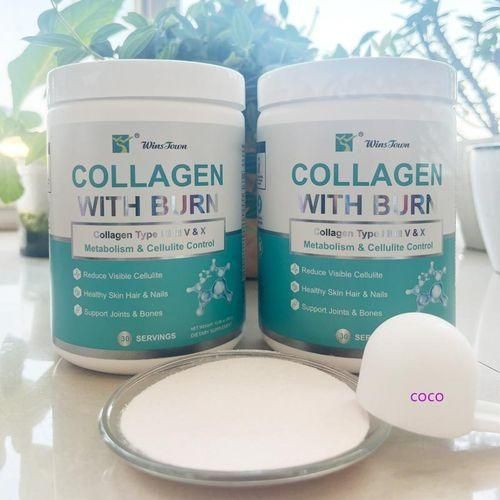Collagen with burn multi collagen powder with fat burning support types 5 and hyaluronic acid.