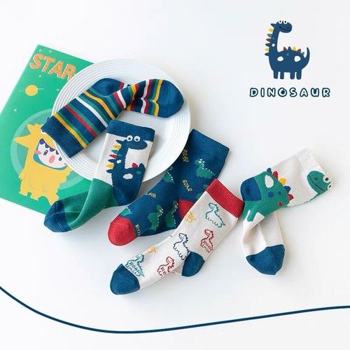 35 Pairs1-14 Years Children Mid-tube Socks New Style Childrens Socks Mid-high Cartoon Design Boys Baby5-8 Years15-18 Cm