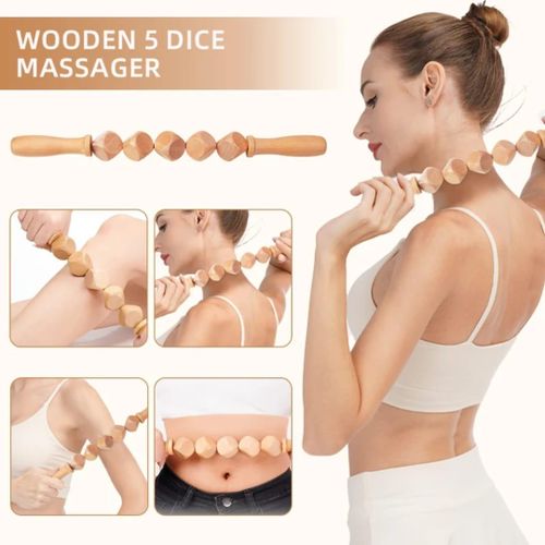 Wooden Massage Roller 6 Cube stick