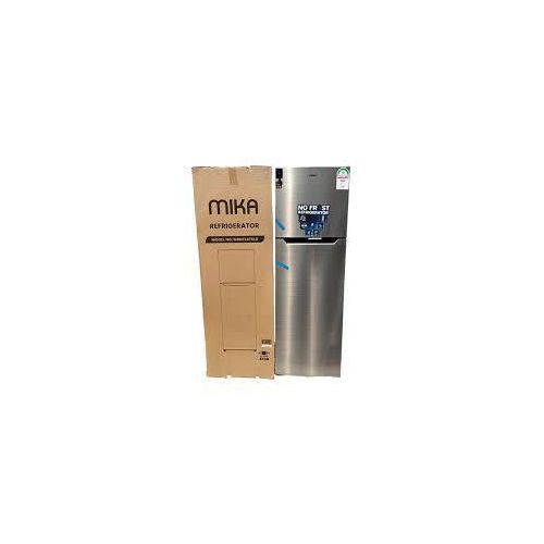MIKA Fridge, 247L, 2 Door Top Mount Freezer No Frost, Inox Dark Matt