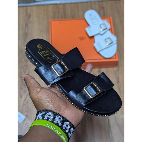 Black fancy comfy ladies sandals