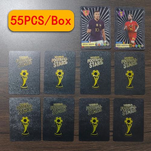 Black Football Cards Silver Colorful Gold Card Ball Superstar Limited Signature World Ball Star Collection Player Card Fan Gift