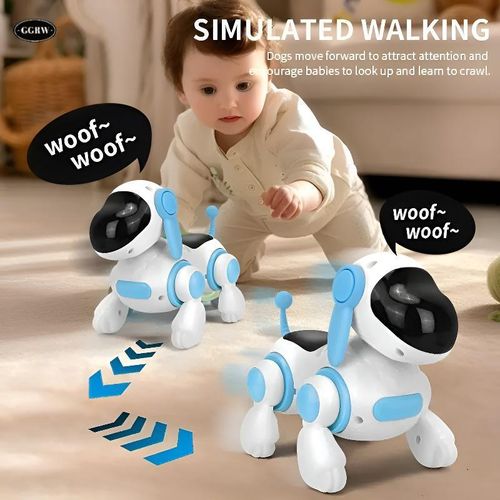 Electric glowing walking music dog children's toy baby intellectual crawling toy
