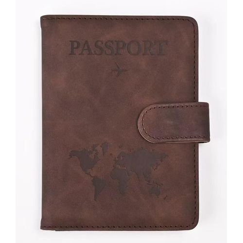 Premium Leather Passport Wallet – RFID Travel Organizer for Cards & ID