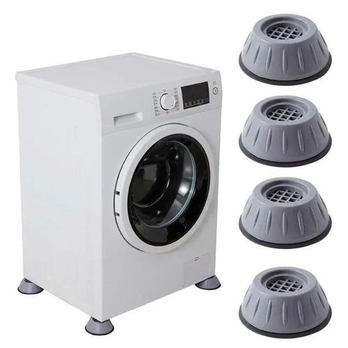 Washer Dryer Anti Vibration Pads with Suction Cup Feet ,Fridge Washing Machine Leveling Feet Anti Walk Pads Shock Absorber Furniture Lifting Base Pack of 4 Pcs
