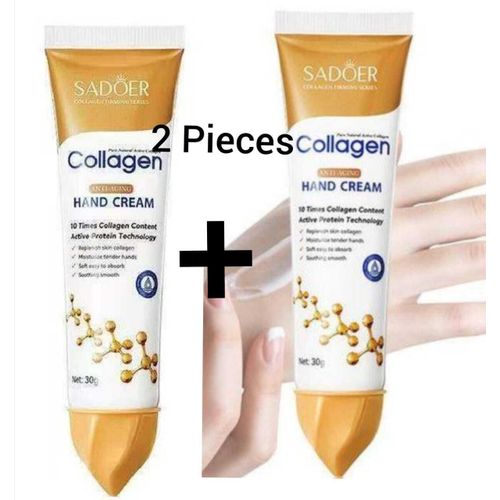 2 Pcs Collagen Anti Wrinkle Hand Cream, Nourishing Whitening Moisturizing Skin Care Cream, Fast Absorbing Anti Ageing Hand Cream, Smooth And Soft Skin Crack Repair Cream To Remove Wrinkles Darkness