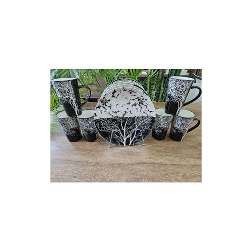 12 PIECE DINNER SET - A SET OF 12 CUP 6 CUPS AND 6 PLATES