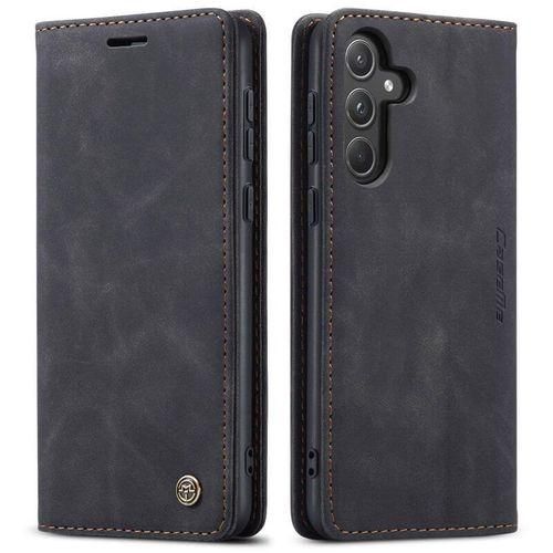 Caseme Black Wallet Retro Leather Flip Case For Samsung Galaxy A55
