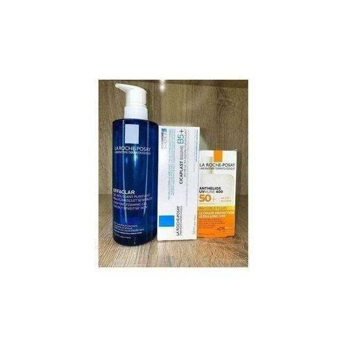 La Roche Posay Oil Skin Combo Effaclar Purifying Foaming Gel 400ml Cicaplast Baume B5 100ml Anthelios Shaka Fluid Sunscreen SPF50