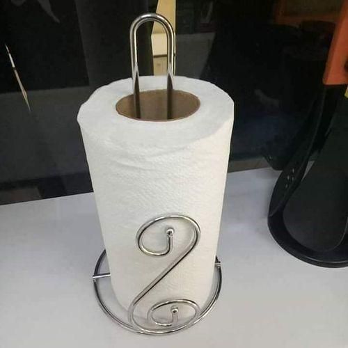 Stainless Steel Serviette Roll Holder - Silver