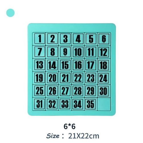 Montessori 6x6 Number Sliding Jigsaw Puzzle Kids Math Toy Board Game Block Maze Toy Children Logical Thinking Educational Toys