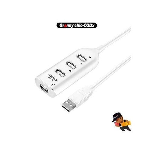 4 In 1 HUB USB2.0 Extension Dock-white